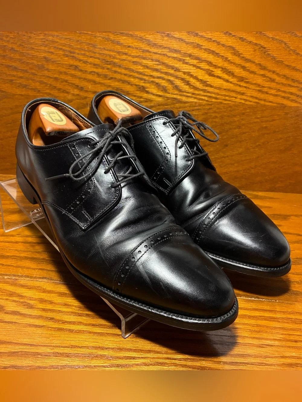 Allen Edmonds Clifton USA Made Cap Toe Derby Oxford Shoes Black Leather Men’s 11